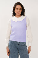 KN7210 Scallop Vest - Lilac
