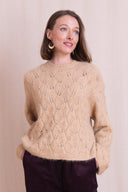 AW26 Pointelle Knit Jumper - Caramel
