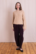 AW26 Pointelle Knit Jumper - Caramel