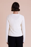 SS26 Boucle Tie Front Cardi - Wax