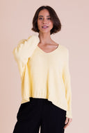 SS26 V Neck Boucle Jumper - Butter