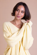 SS26 V Neck Boucle Jumper - Butter