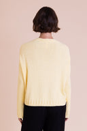 SS26 V Neck Boucle Jumper - Butter