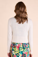 SS25 GOTS Organic Cotton Cropped Cardi - Ivory