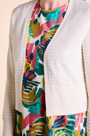 SS25 GOTS Organic Cotton Cropped Cardi - Ivory