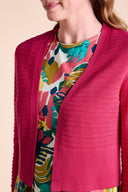 SS25 GOTS Organic Cotton Cropped Cardi - Lipstick
