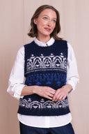 AW26 Fairisle Knitted Vest - Navy