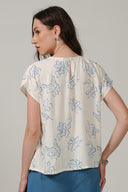 SS27 Gathered Neck Top - Provence