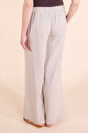 SS25 Linen Wide Leg Trousers - Natural