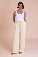 SS26 High Waist Trousers - Lemon