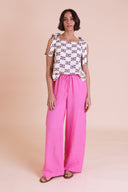 SS26 High Waist Trousers - Hot Pink