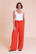 SS26 High Waist Trousers - Tomato