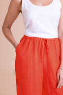 SS26 High Waist Trousers - Tomato