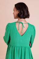 SS26 Tie Back Midi Dress - Bright Green