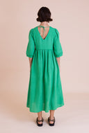 SS26 Tie Back Midi Dress - Bright Green
