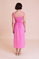 SS26 Square Neck Summer Dress2 - Hot Pink