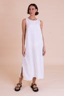 SS26 Column Midi Dress - White
