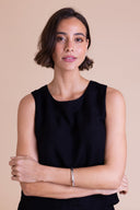SS26 Button Back Shell Top - Black