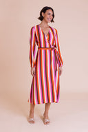 SS26 Wrap Midi Dress - Tomato
