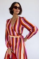SS26 Wrap Midi Dress - Tomato