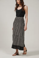 SS27 Smocked Tiered Skirt - Black