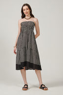 SS27 Smocked Tiered Skirt - Black