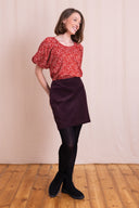 AW26 Mini Skirt - Burgandy