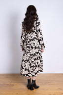 AW25 Tiered Midi Shirtdress - Black