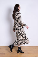 AW25 Tiered Midi Shirtdress - Black