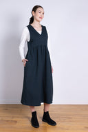AW25 Jersey Pinafore Dress - Midnight