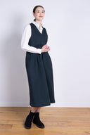 AW25 Jersey Pinafore Dress - Midnight