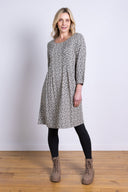 AW25 Pintuck Tunic Dress - Buff