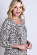 AW25 Pintuck Tunic Dress - Buff