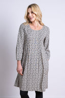 AW25 Pintuck Tunic Dress - Buff