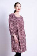 AW25 Pintuck Tunic Dress - Red