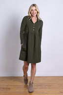 AW25 Long Sleeve Tunic Dress - Juniper