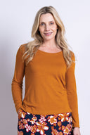 AW25 Round Neck Top - Apricot