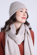 AW25 Plain Knitted Hat - Sand