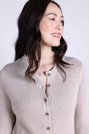 AW25 Button Through Cardi - Sand