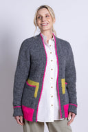 AW25 Block Stripe Edge to Edge Cardi - Bright