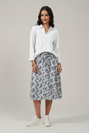SS27 Collared 3/4 Sleeve Top - White