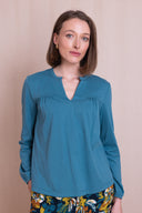 AW26 Gathered Top - Duckegg