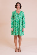 SS26 Bow Detail Tunic Dress - Bright Green