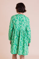 SS26 Bow Detail Tunic Dress - Bright Green