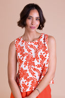 SS26 Button Back Shell Top2 - Tomato