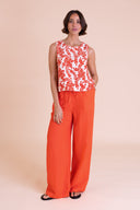 SS26 Button Back Shell Top2 - Tomato
