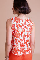 SS26 Button Back Shell Top2 - Tomato
