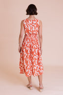 SS26 Smocked Waist Skirt - Tomato