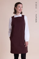 Saige AW25 Pinnafore Dress - Burgandy