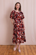 AW26 Puff Sleeve Dress - Sunset
